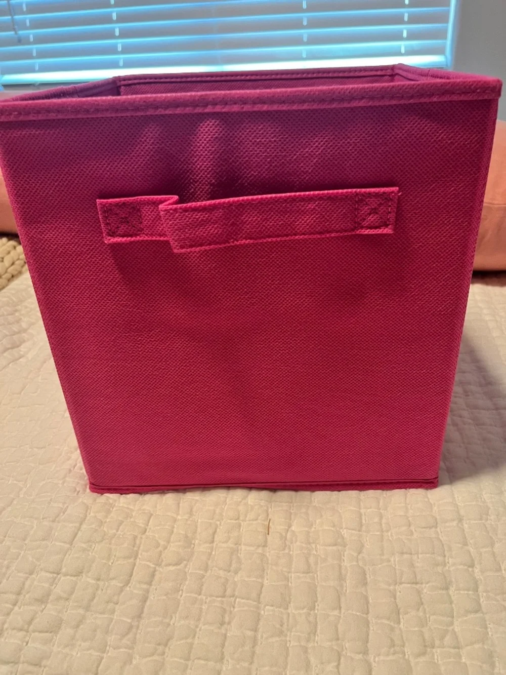 SET OF FOUR Pink Fabric Storage Box